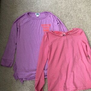 Old Navy Pink and Purple Long Sleeve Tees